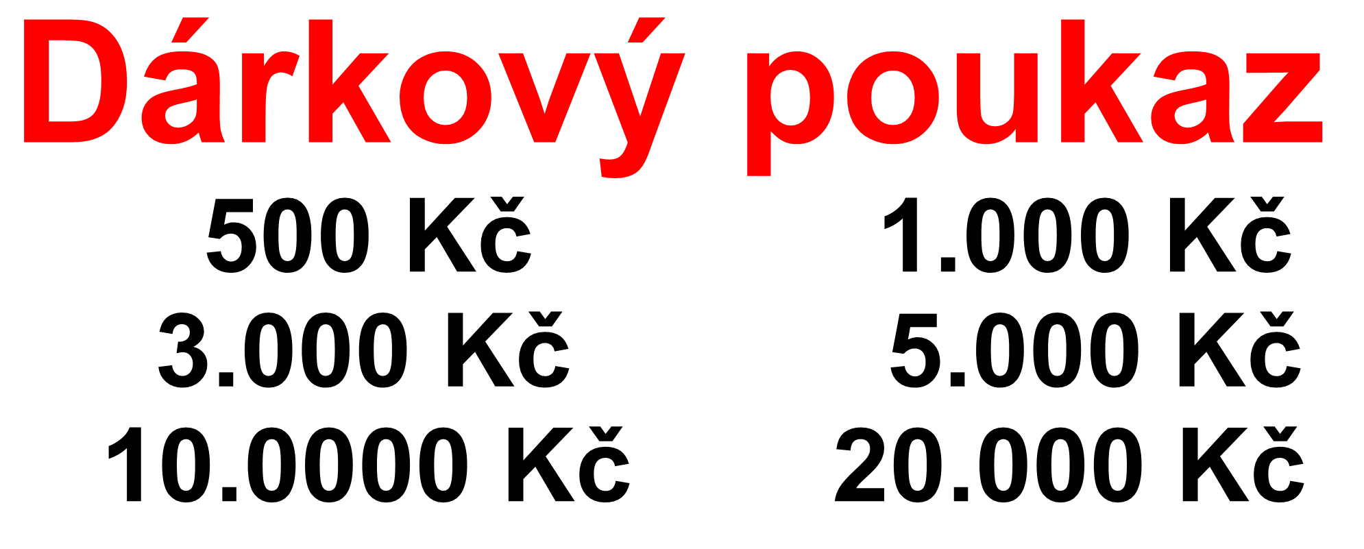 DÁRKOVÉ POUKAZY