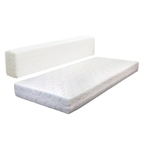 Matrace k posteli Eden -  matracovina bílá LUREX, rovná + půlená zip