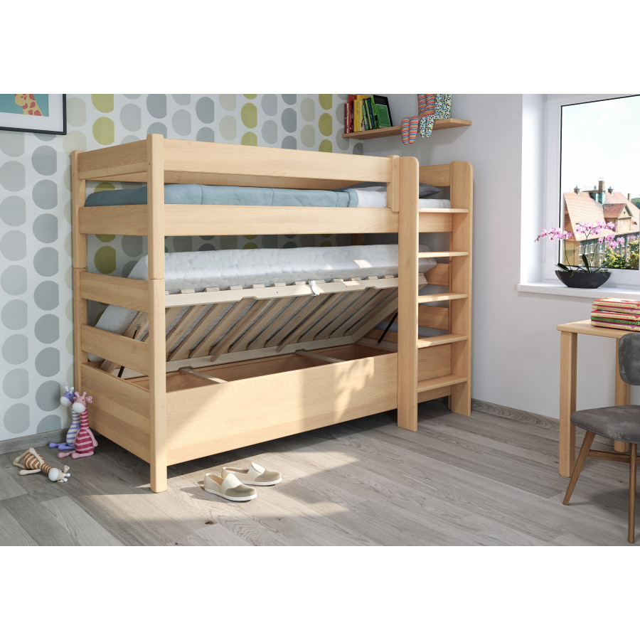 PATROVÁ POSTEL Junior 10 s úložným prostorem, buk, dub, jasan