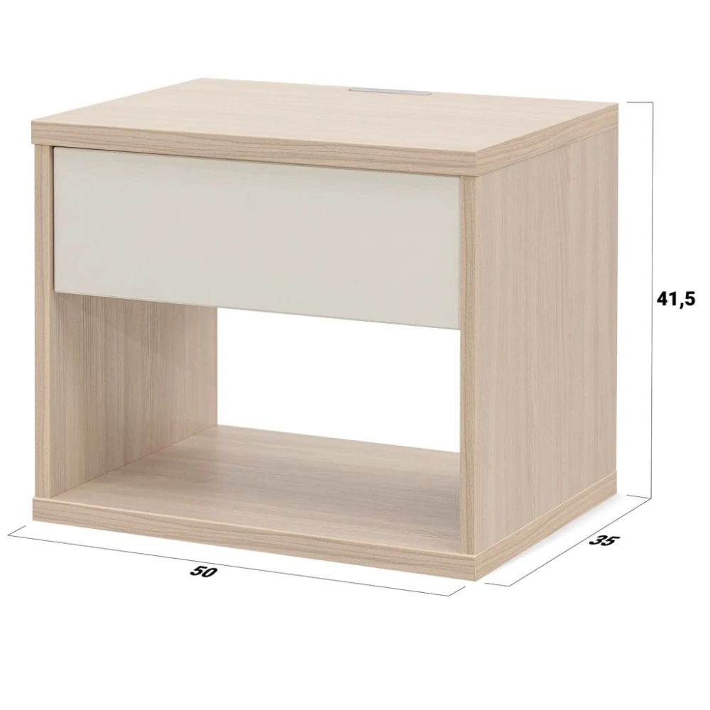 Noční stolek Smart s USB nabíječkou