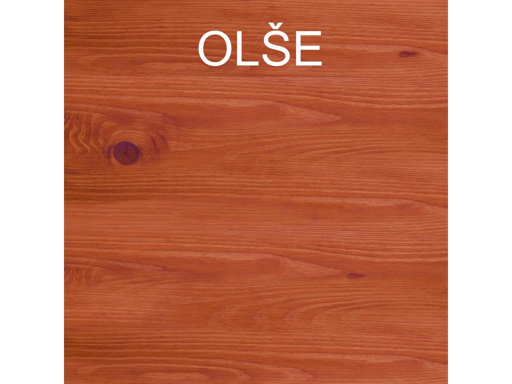 JOHN JEDNOLŮŽKO zvýšené - moření dub, olše, ořech, bílá 